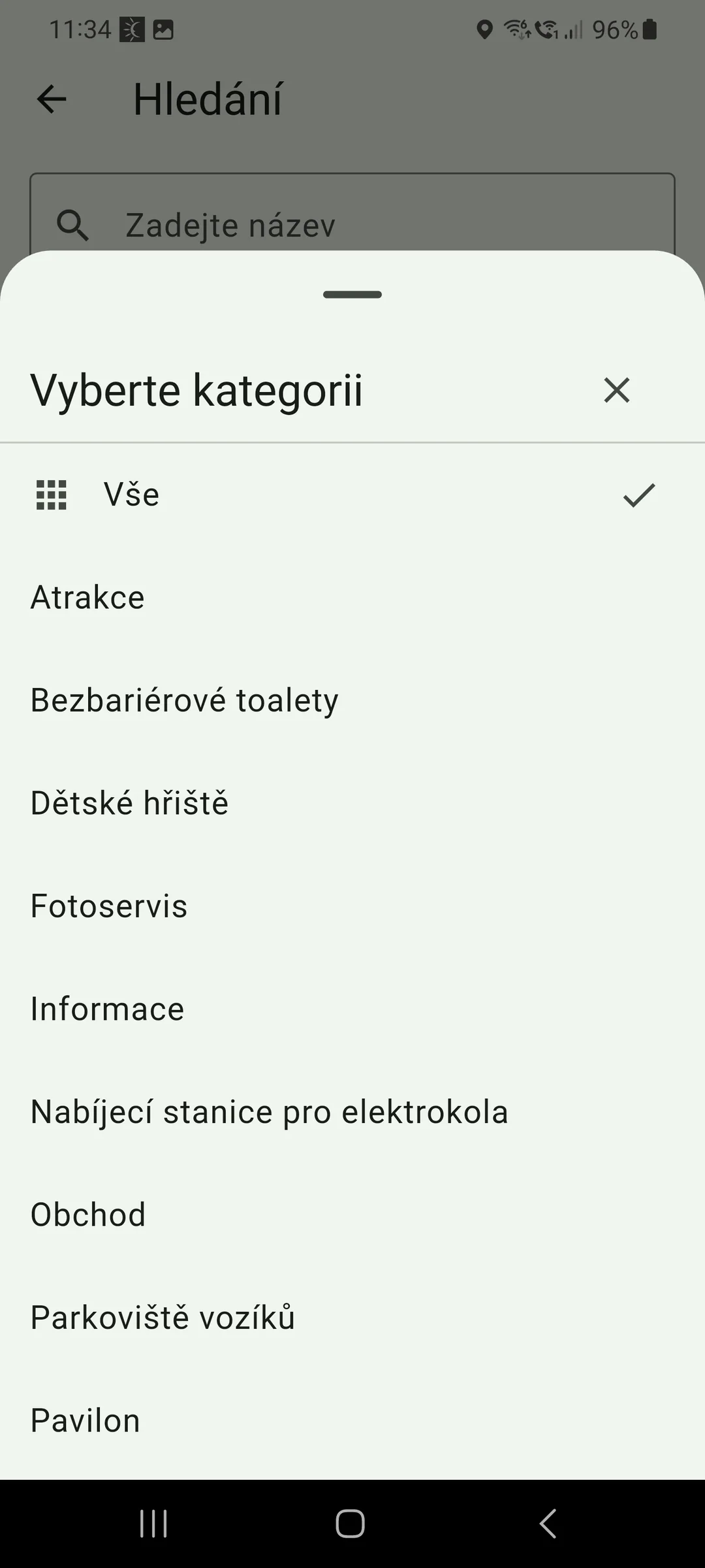 Vyhledávání podle kategorie